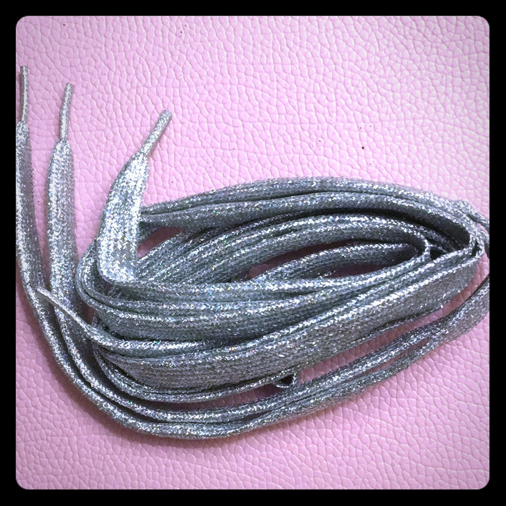 Unicorn Colorful Sparkle Silver Shoe Laces For Sneakers Converses ~140cm